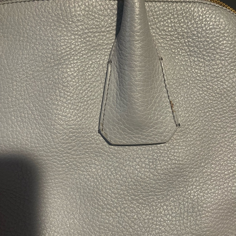 Burberry Light Blue Leather Greenwood Satchel - Picture 8 of 8